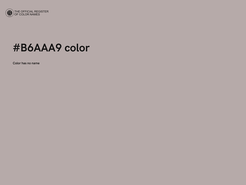 #B6AAA9 color image