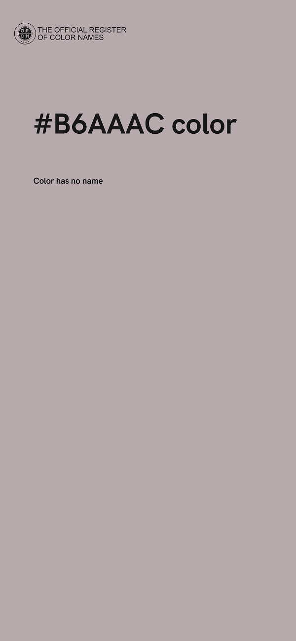 #B6AAAC color image