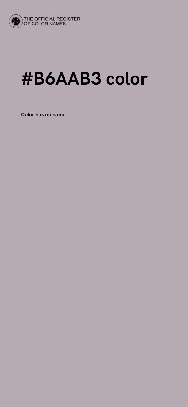 #B6AAB3 color image