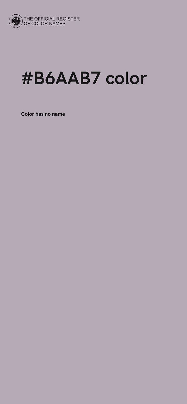 #B6AAB7 color image