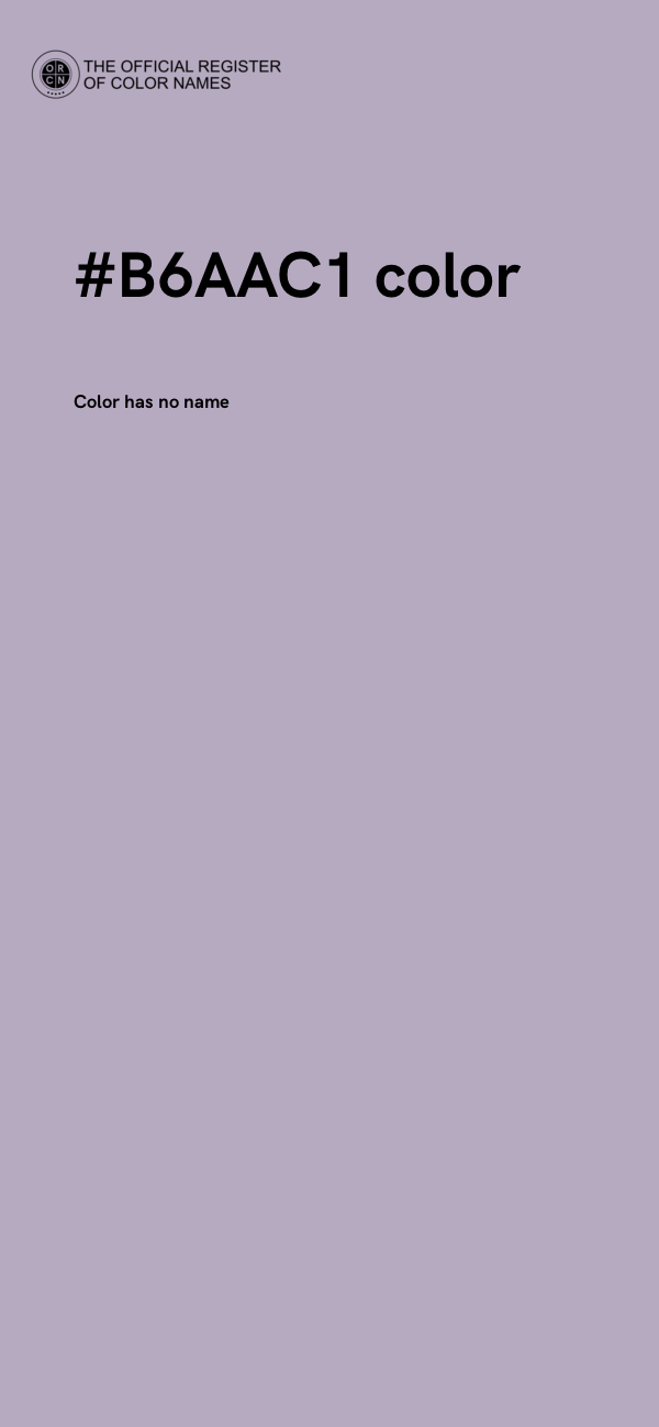 #B6AAC1 color image