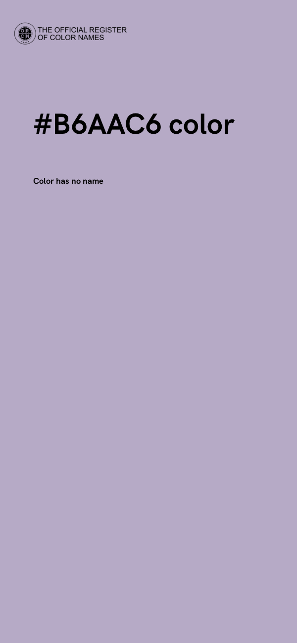 #B6AAC6 color image