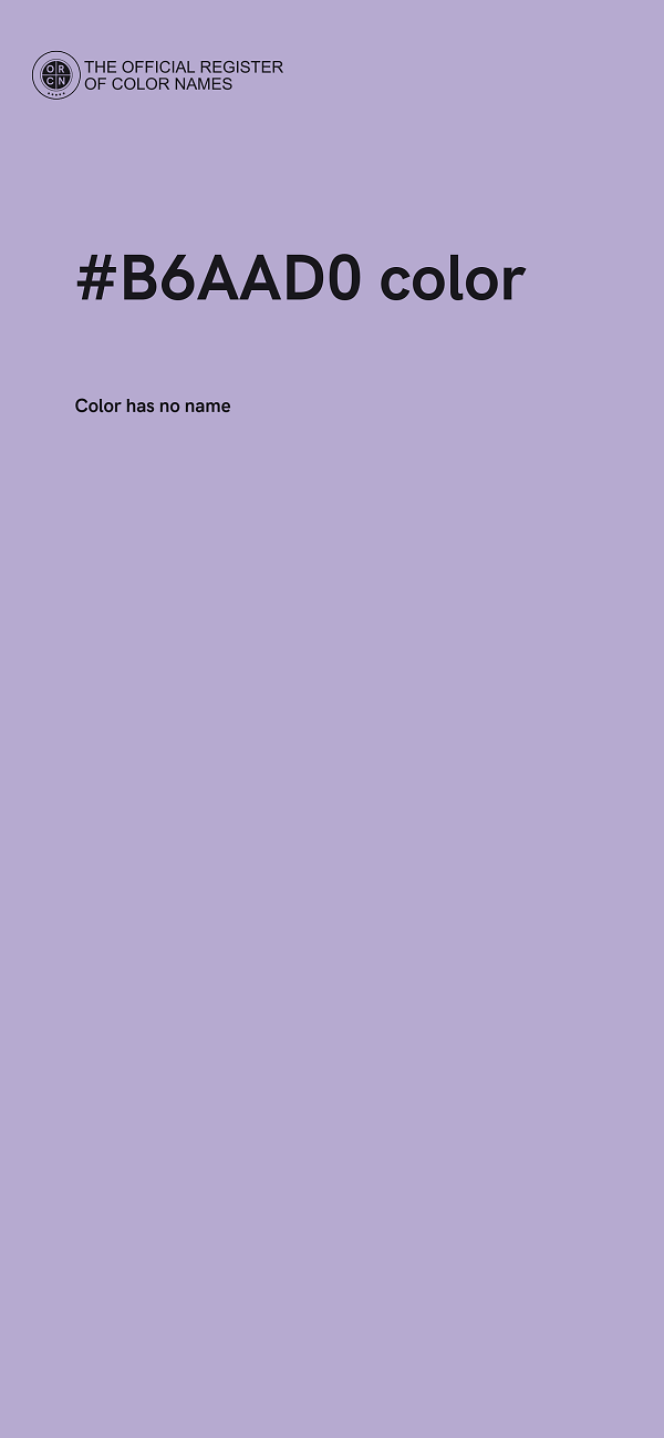 #B6AAD0 color image