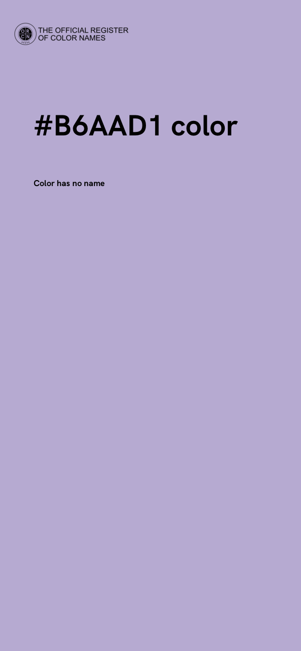 #B6AAD1 color image