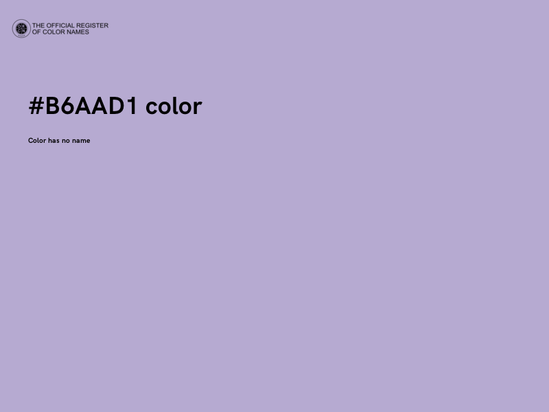 #B6AAD1 color image