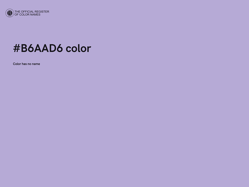 #B6AAD6 color image