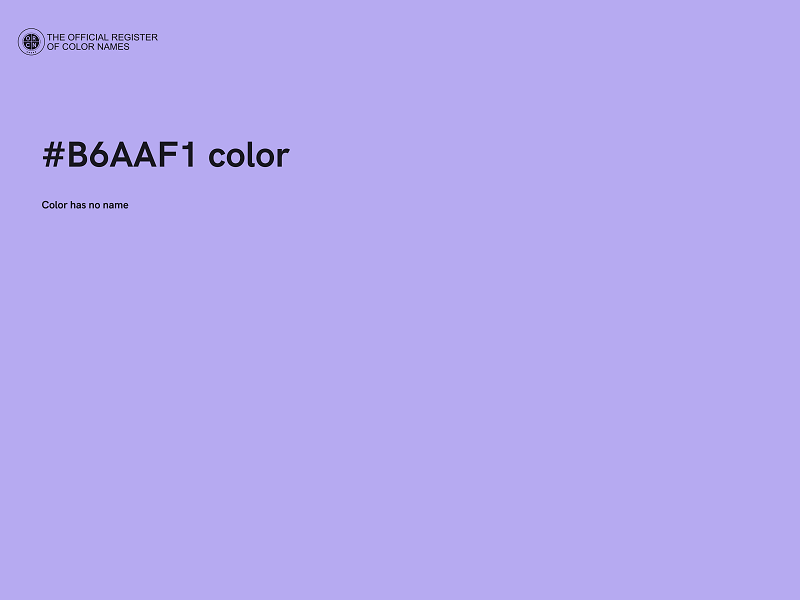 #B6AAF1 color image