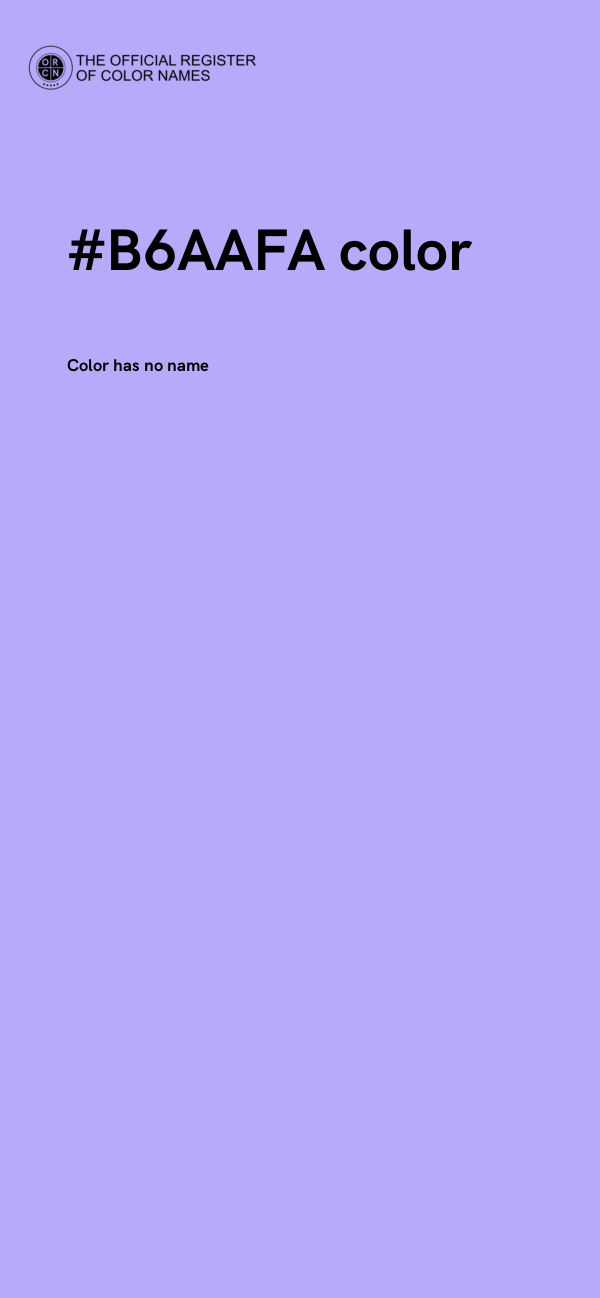 #B6AAFA color image