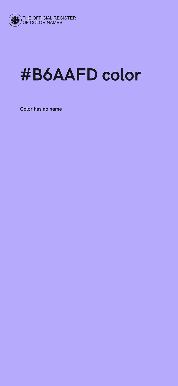 #B6AAFD color image