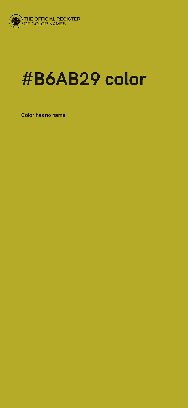 #B6AB29 color image