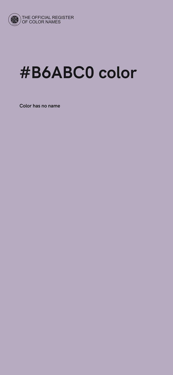 #B6ABC0 color image