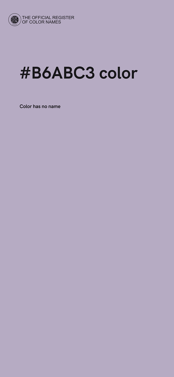#B6ABC3 color image