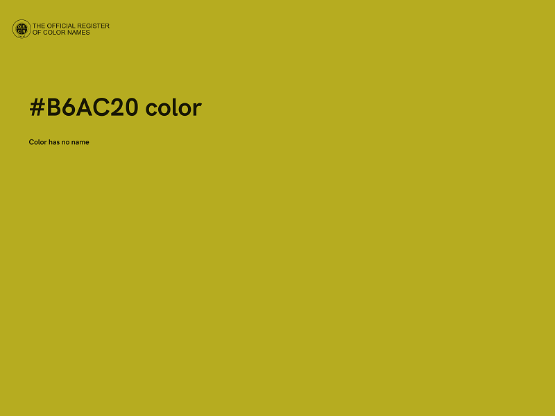 #B6AC20 color image