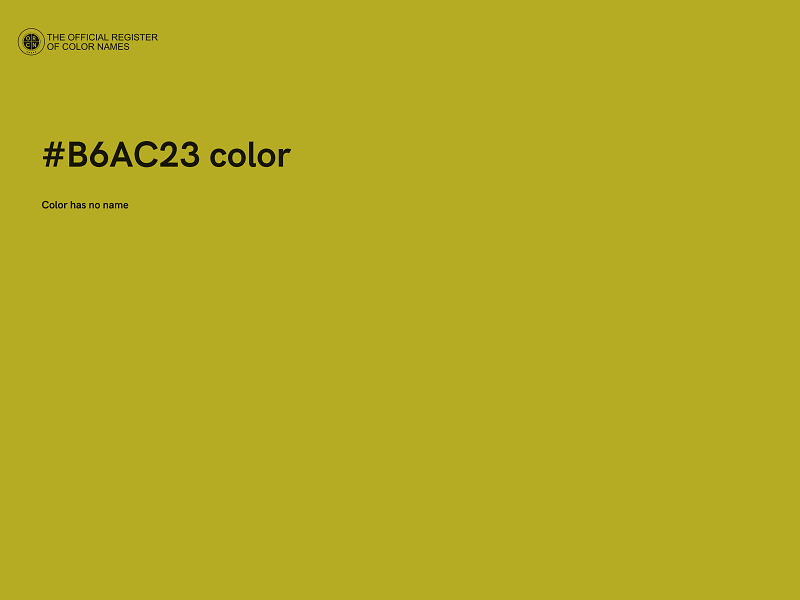 #B6AC23 color image