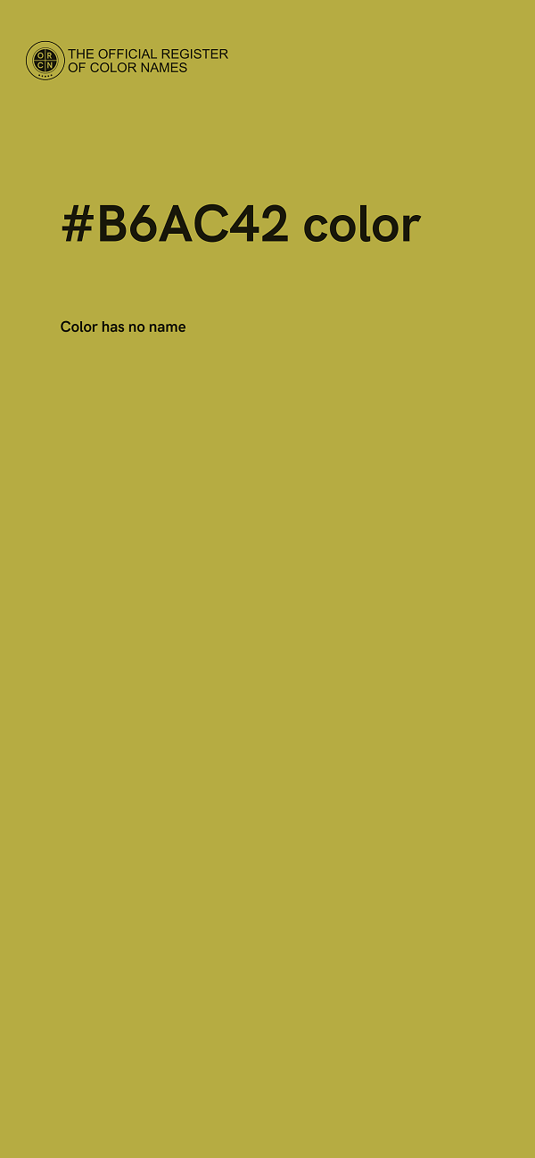#B6AC42 color image