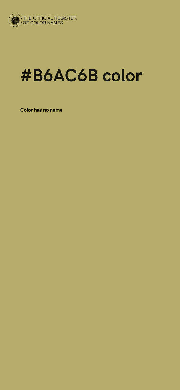 #B6AC6B color image