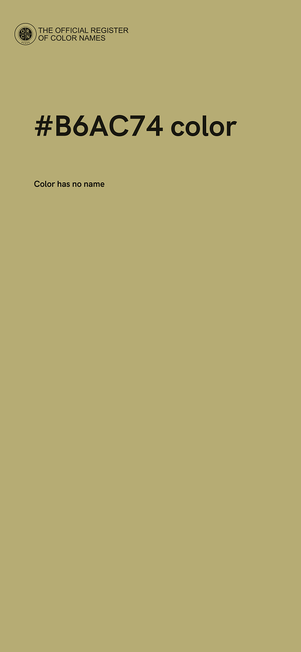 #B6AC74 color image