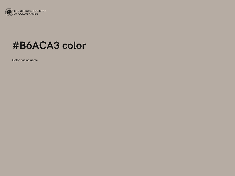 #B6ACA3 color image