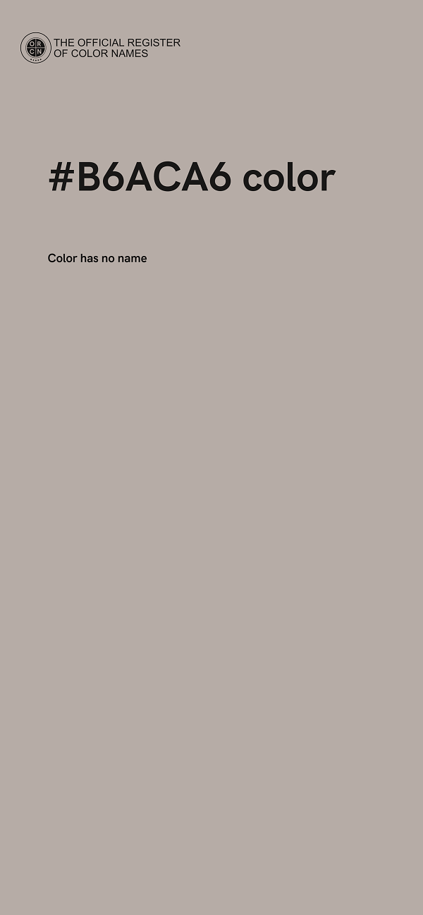 #B6ACA6 color image