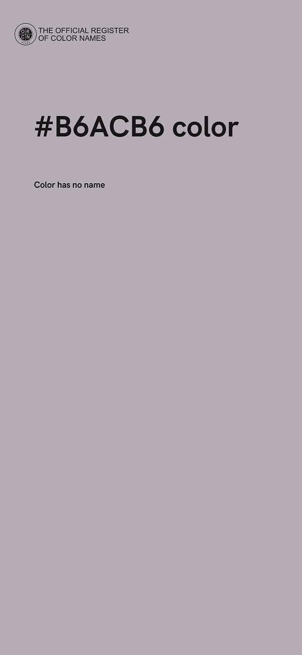 #B6ACB6 color image
