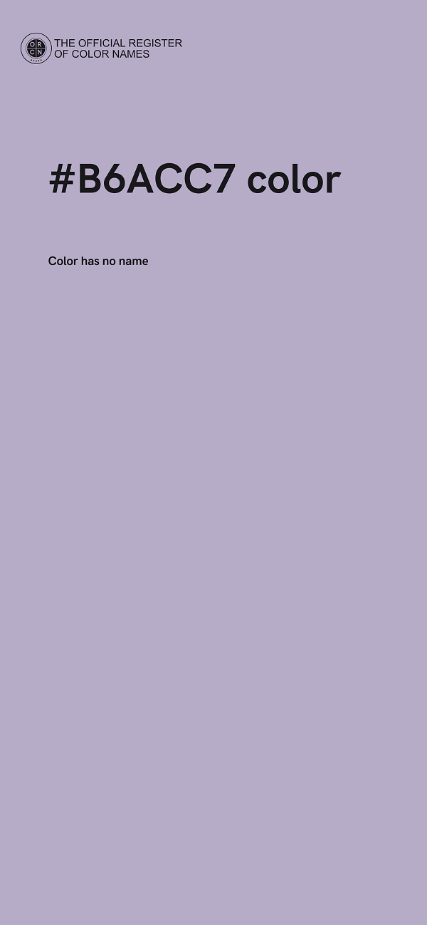 #B6ACC7 color image