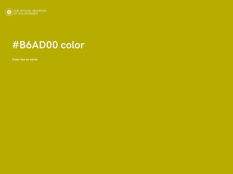 #B6AD00 color image