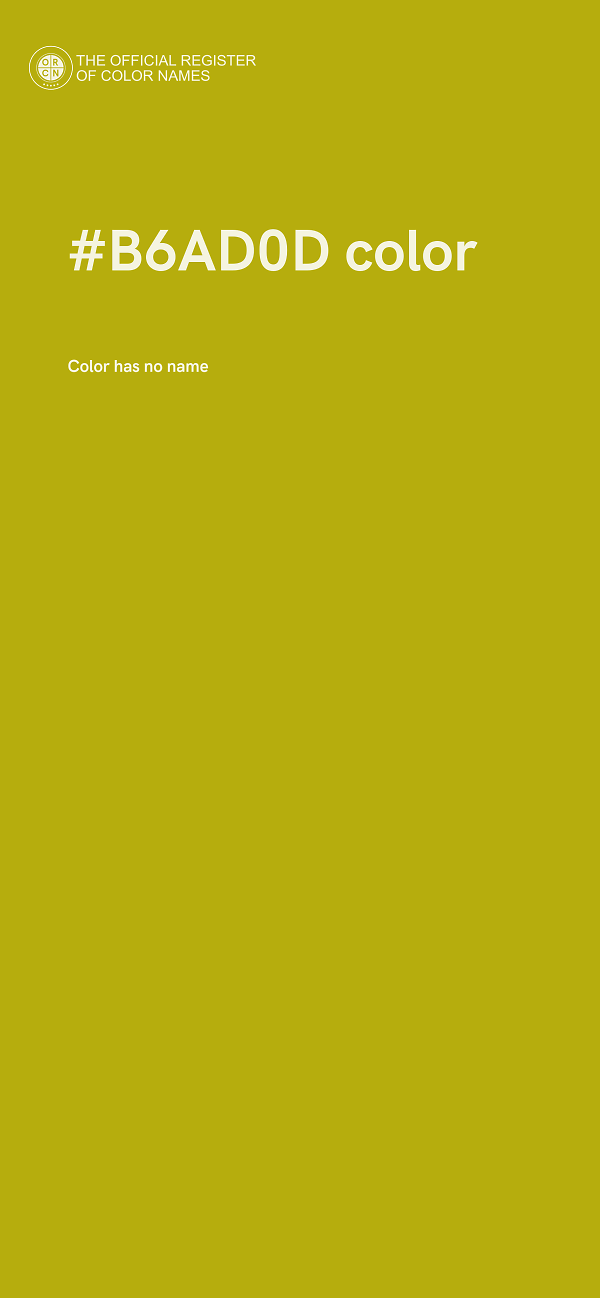 #B6AD0D color image