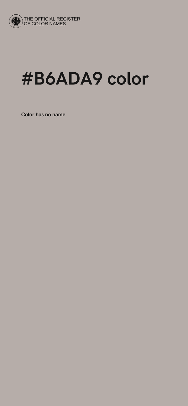 #B6ADA9 color image