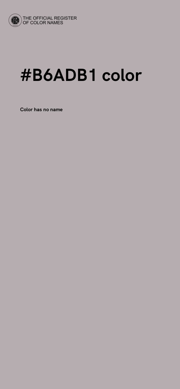 #B6ADB1 color image