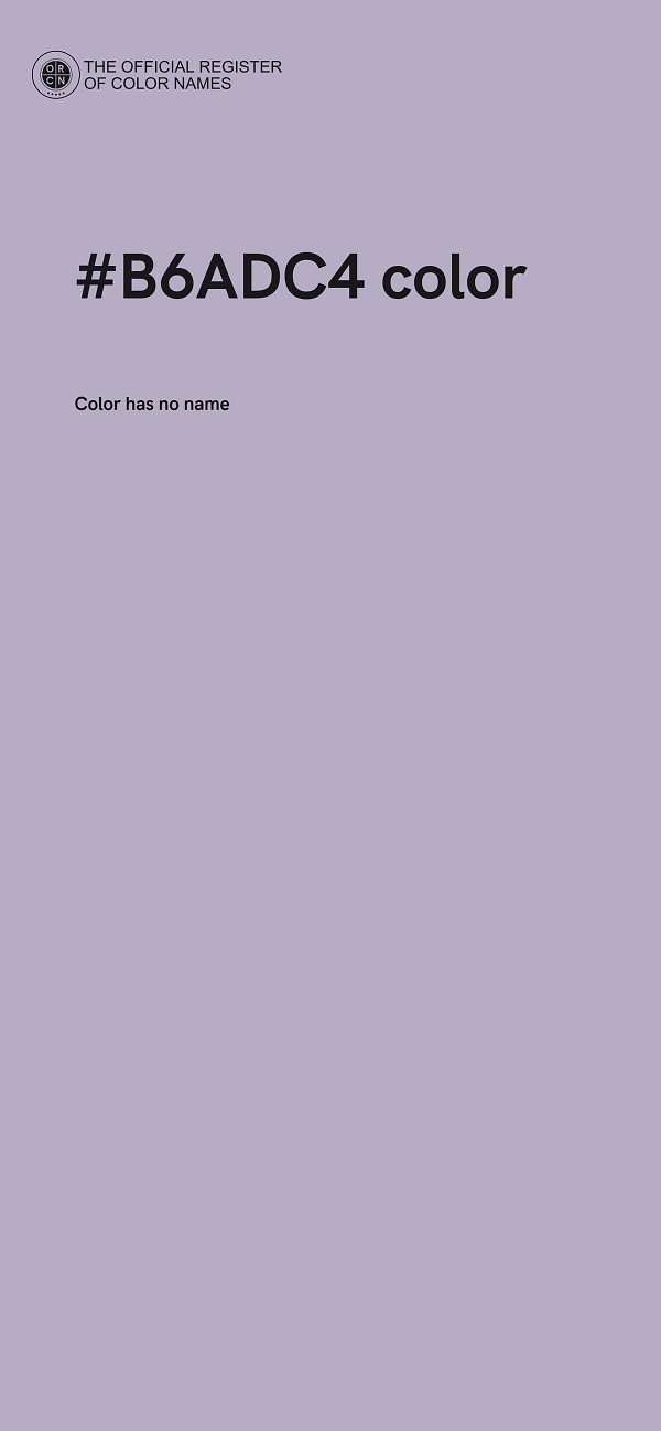 #B6ADC4 color image