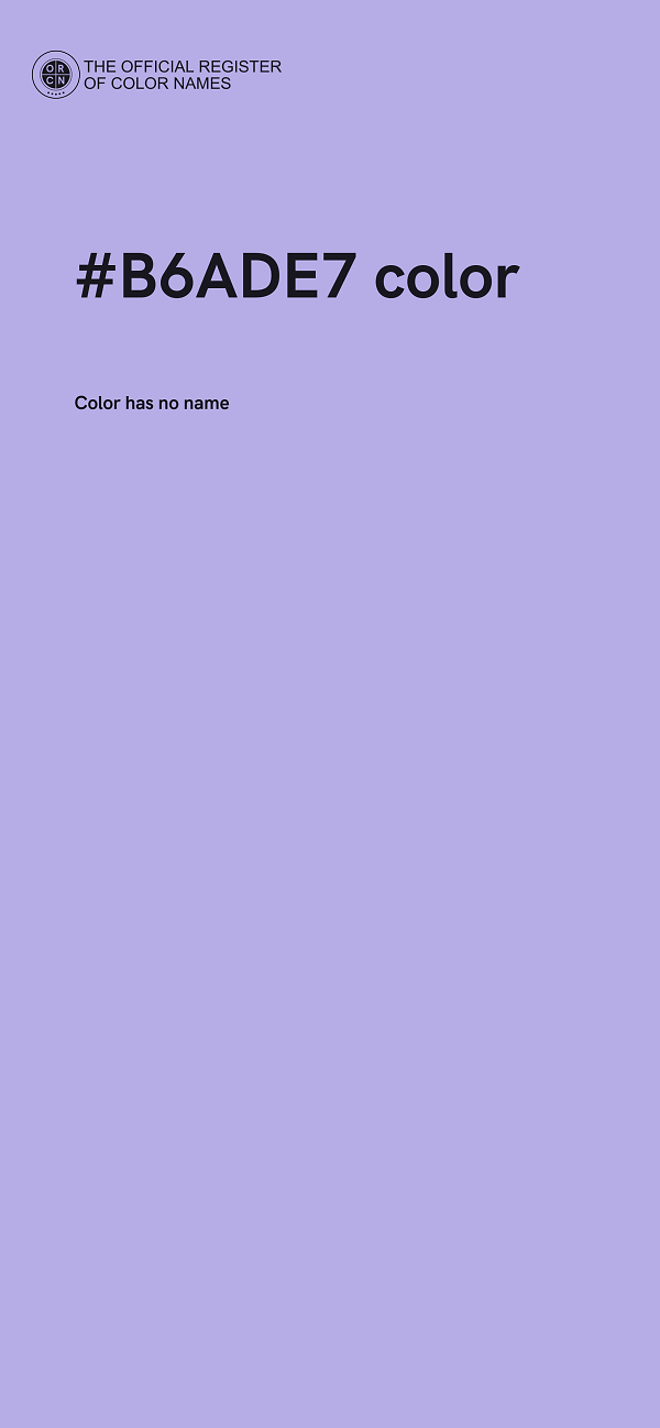 #B6ADE7 color image
