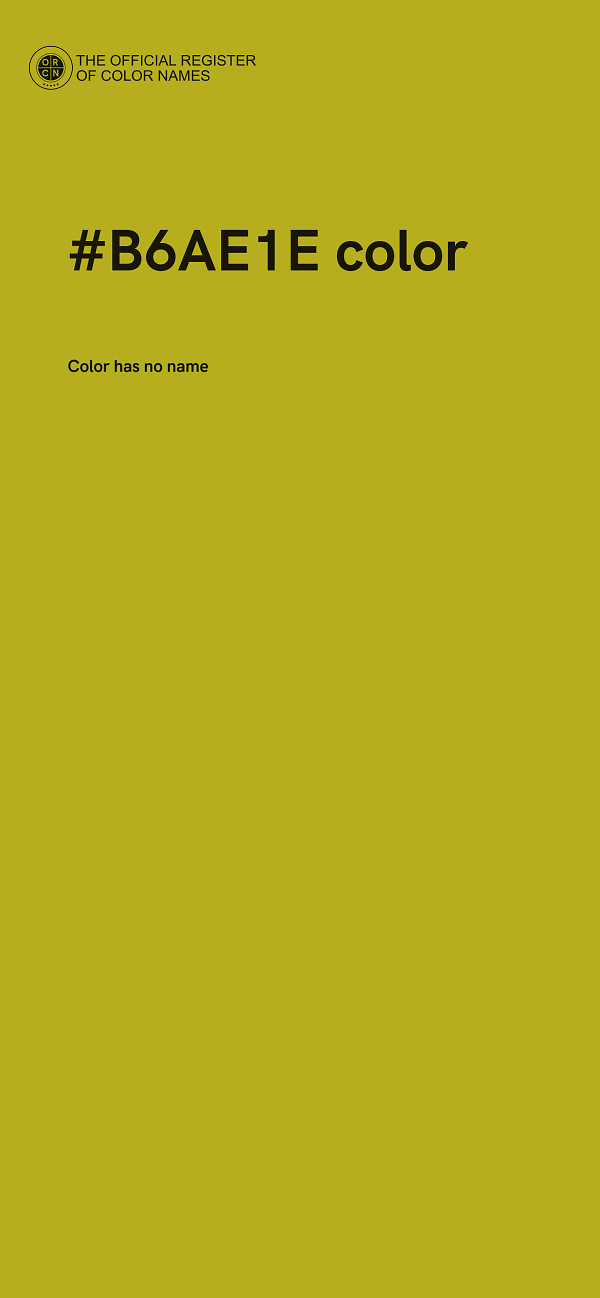 #B6AE1E color image