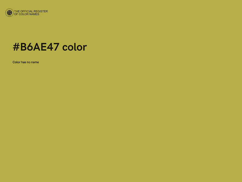 #B6AE47 color image