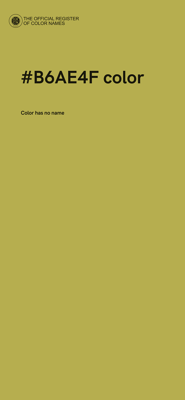 #B6AE4F color image