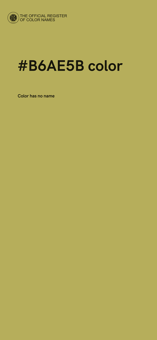 #B6AE5B color image