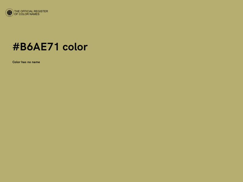 #B6AE71 color image
