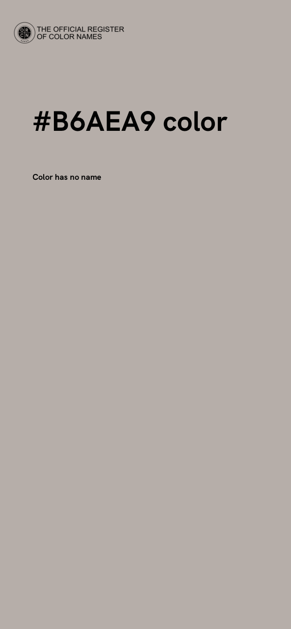 #B6AEA9 color image