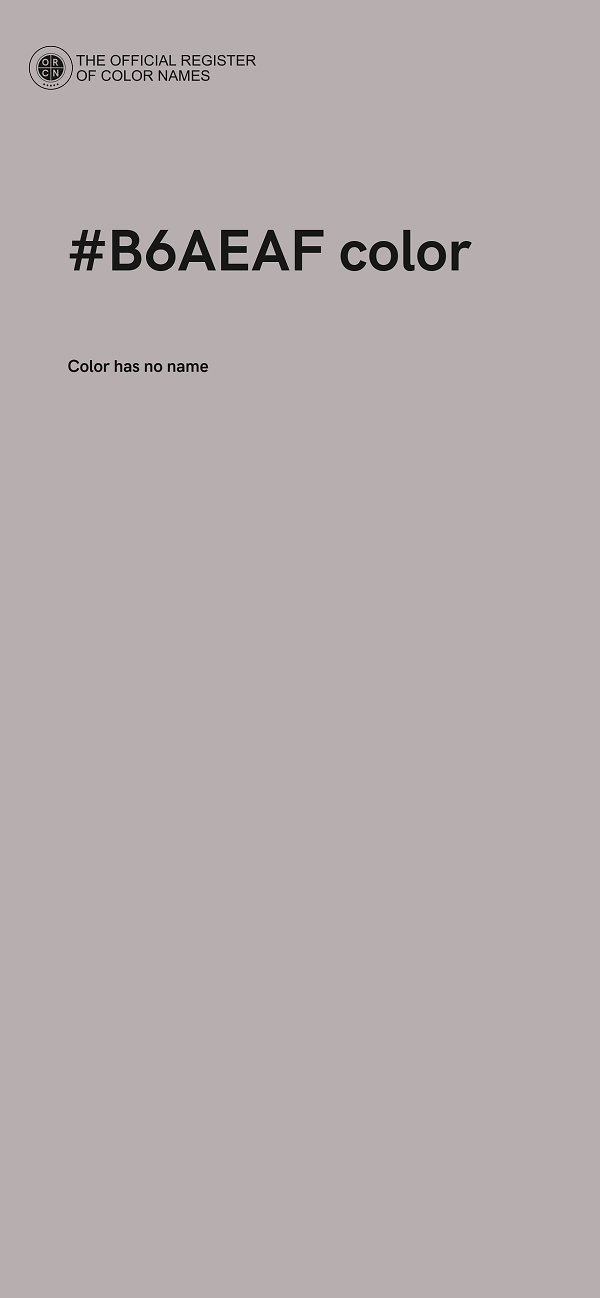 #B6AEAF color image