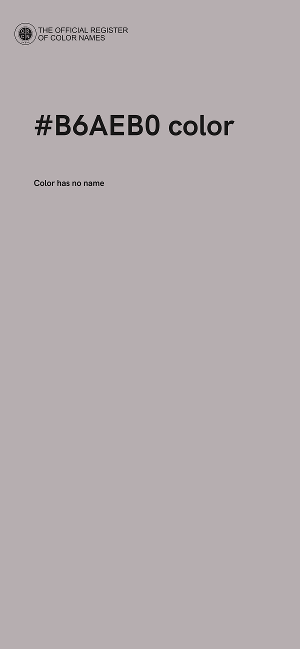 #B6AEB0 color image