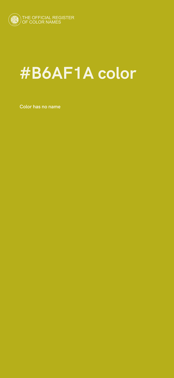 #B6AF1A color image
