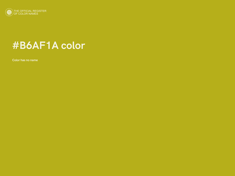 #B6AF1A color image