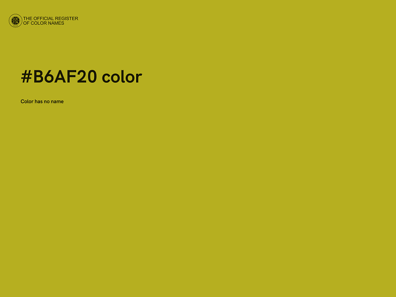 #B6AF20 color image