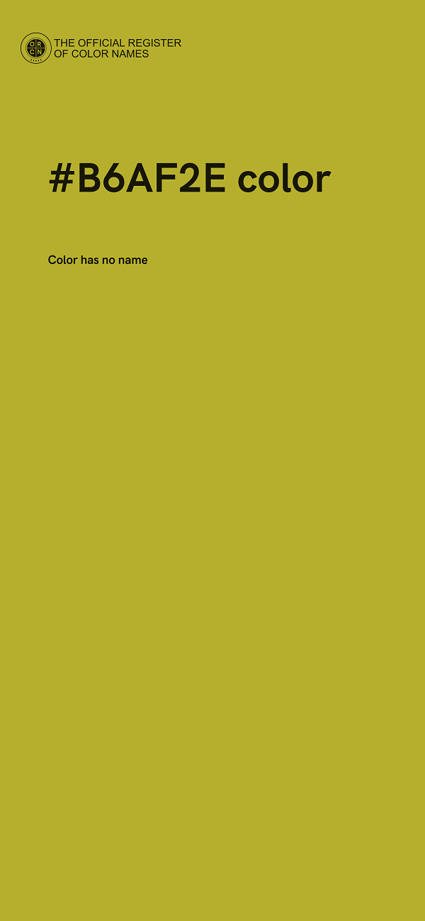 #B6AF2E color image