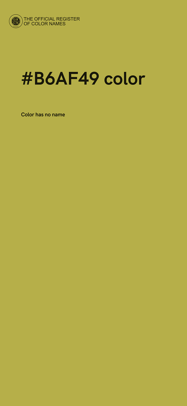 #B6AF49 color image