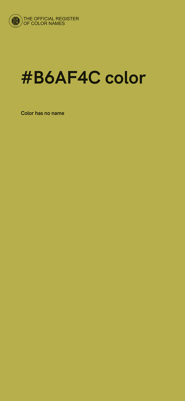 #B6AF4C color image