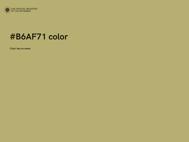 #B6AF71 color image