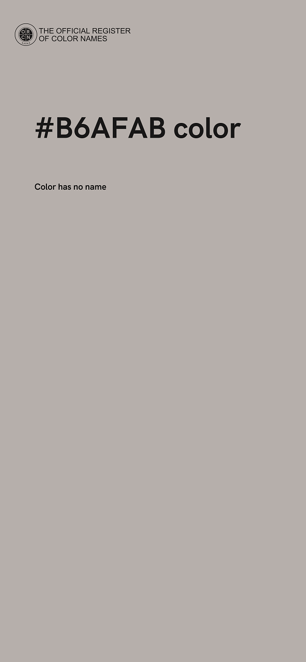 #B6AFAB color image
