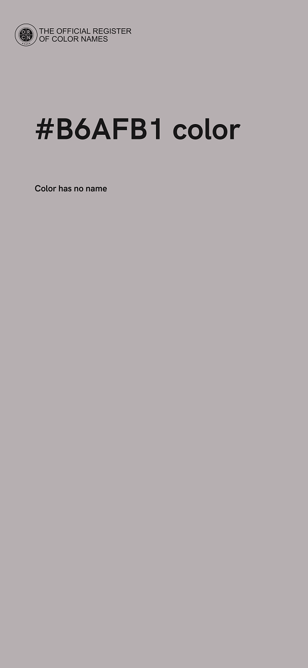 #B6AFB1 color image