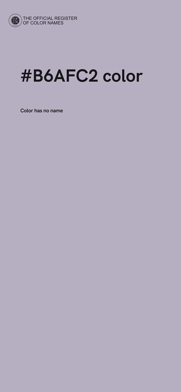 #B6AFC2 color image