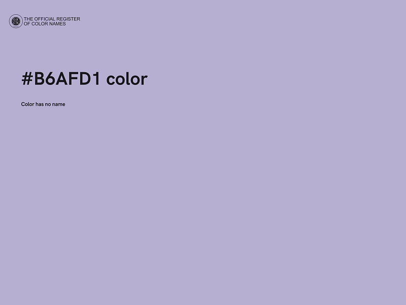 #B6AFD1 color image